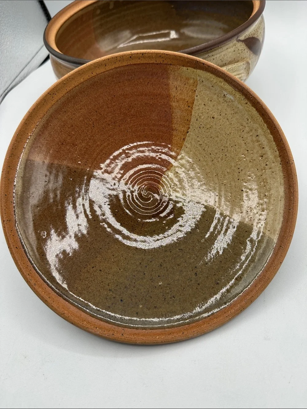 Studio Artist Hand Crafted 10” wide casserole dish with lid.